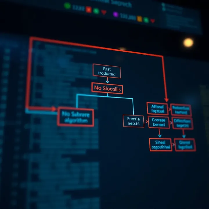 Flowchart depicting the decision-making process within the binary search algorithm