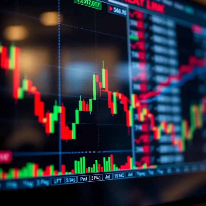 Intraday trading chart displaying a bullish flag pattern indicating potential upward price movement