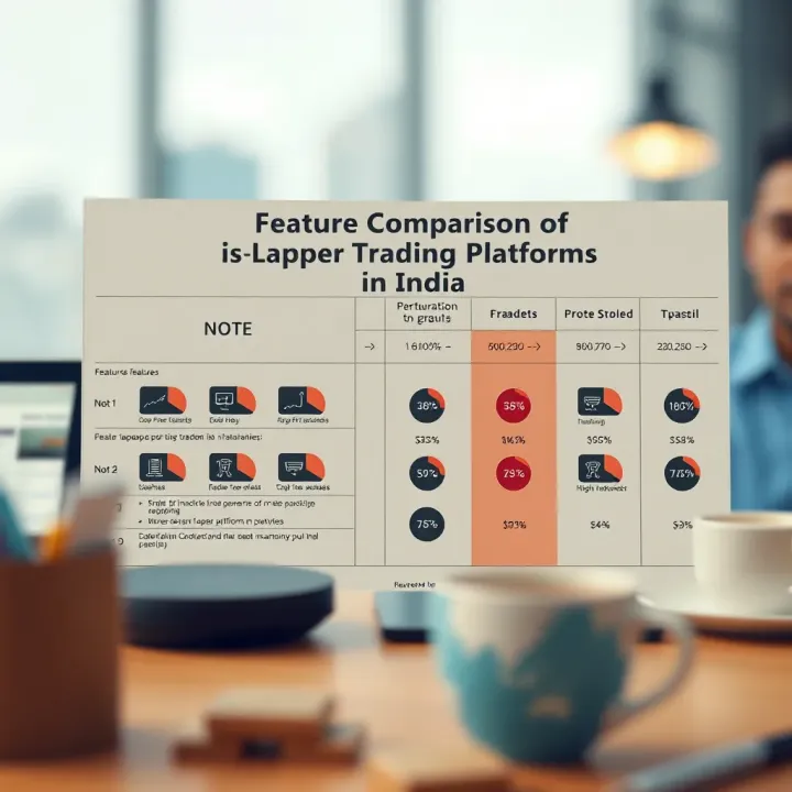 Comparison chart highlighting features of different free paper trading platforms in India