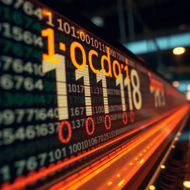 Illustration of binary number being converted into decimal through positional value calculation