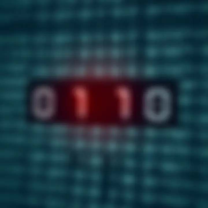 Diagram illustrating the place values of a binary number with highlighted active digits