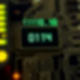 Example of binary subtraction illustrating the calculation steps and output on a digital circuit