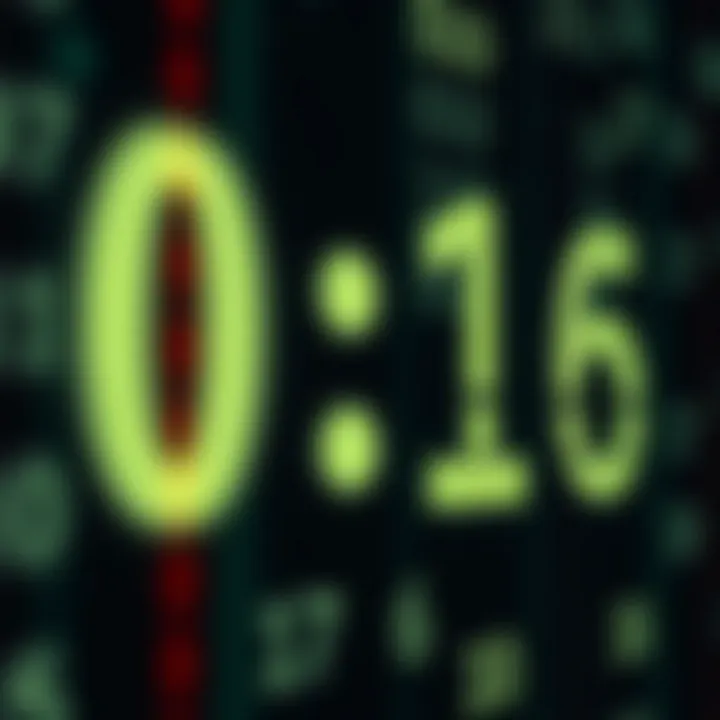 Converted binary code visually represented as decimal numbers in a digital display style