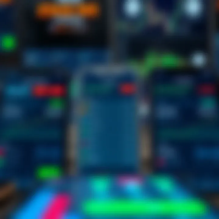 Comparison of different option trading app interfaces showing fee structures and features