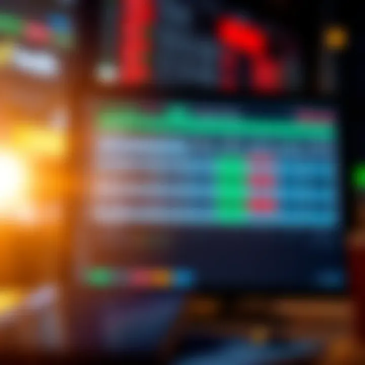 Comparison chart highlighting key features of leading Indian trading applications on a digital screen