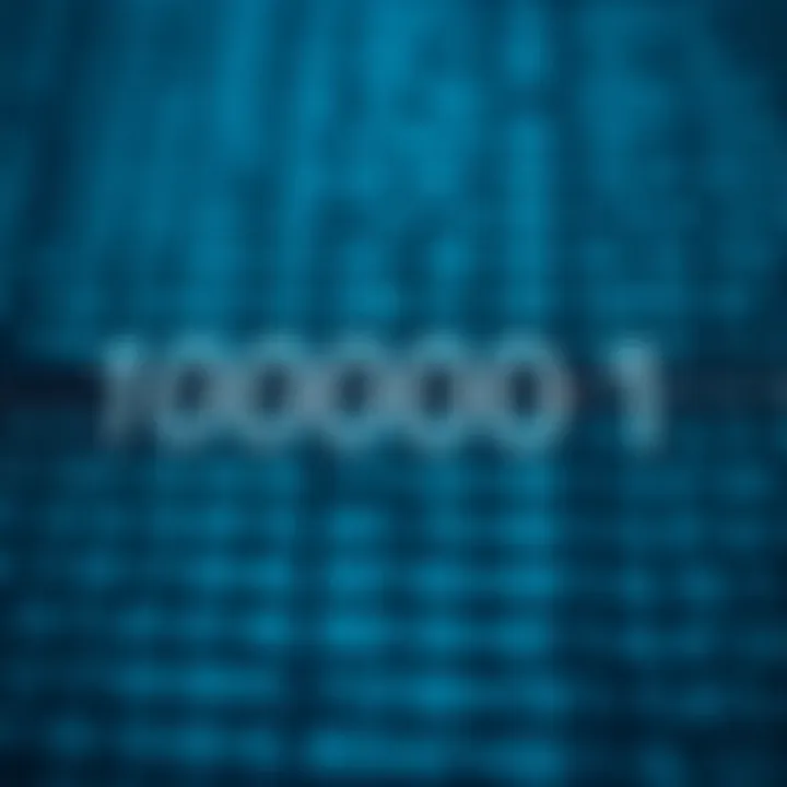 Graphic showing conversion of a binary sequence into its decimal equivalent