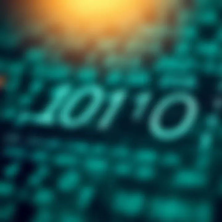 Diagram illustrating binary representation of decimal values using bits