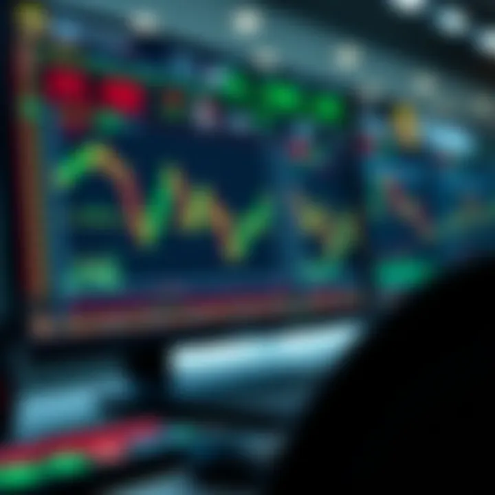 Illustration of forex trading platform displaying charts and risk management tools