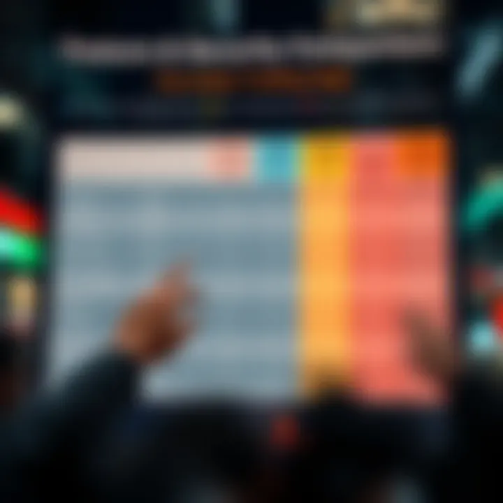 Comparison chart showing features, costs, and security ratings of leading trading apps in India