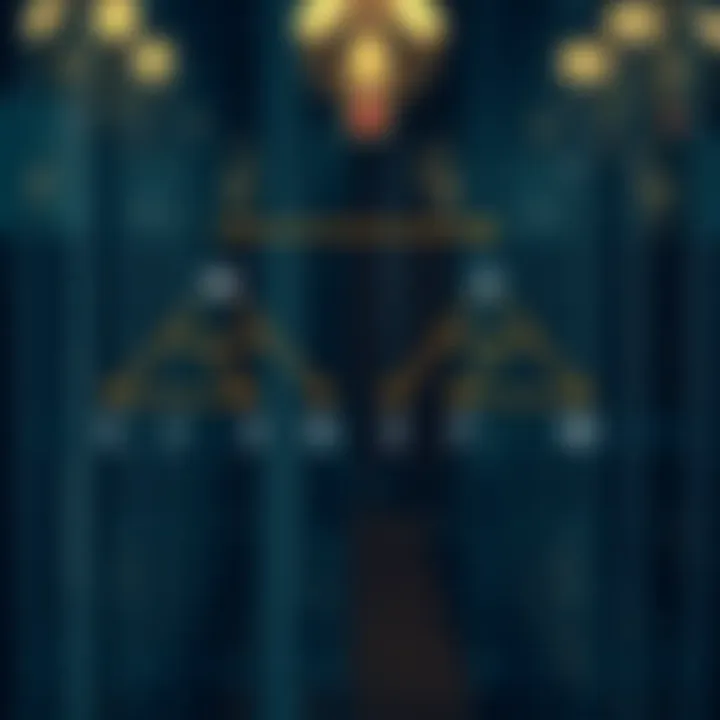 Diagram showing nodes of a binary search tree with arrows indicating insertion path