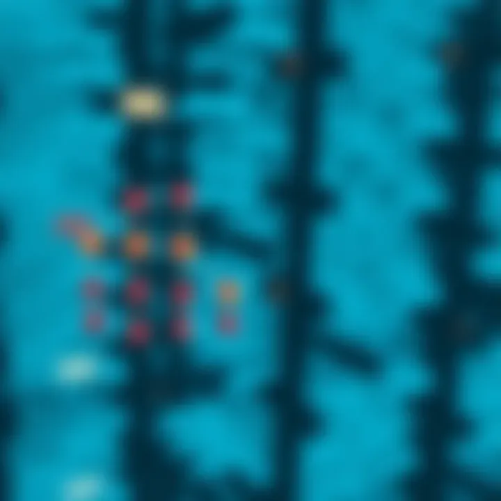 Diagram illustrating the structure of an optimal binary search tree with nodes connected to demonstrate search paths