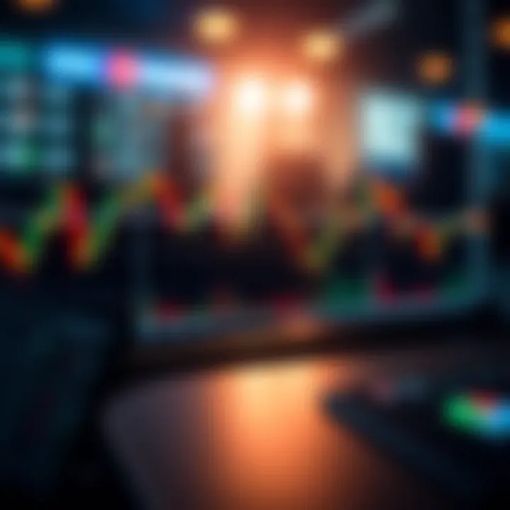 Graph showing intraday trading price movements with indicators and trend lines