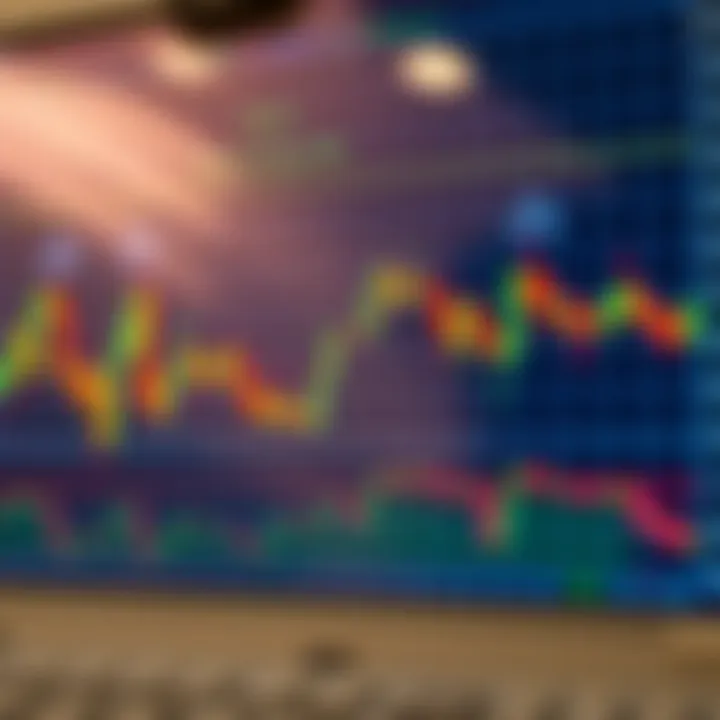 Chart displaying various candlestick patterns indicating bullish and bearish trends