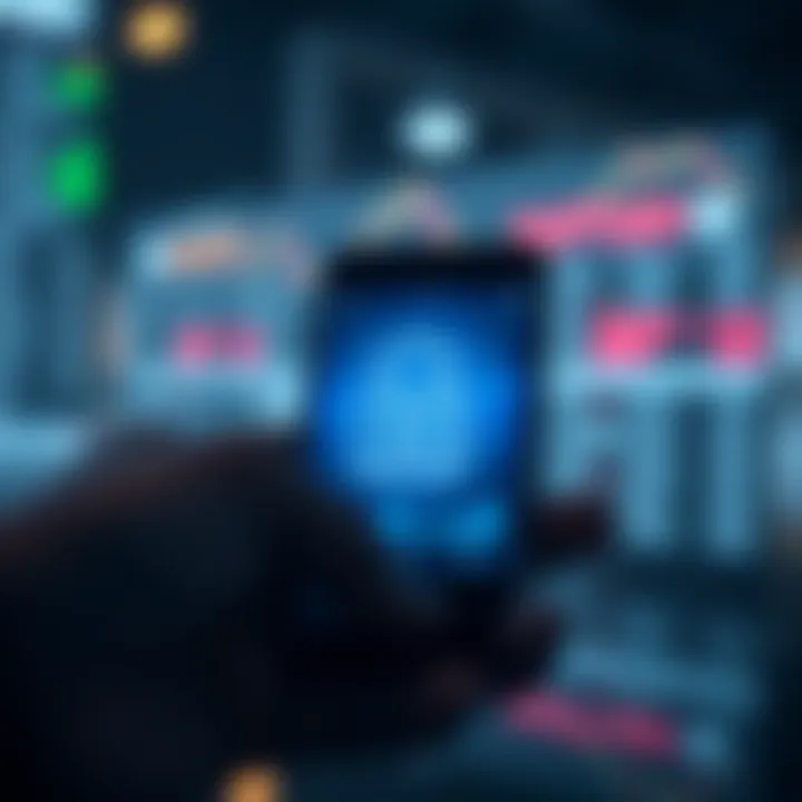 Ensuring Security in Mobile Shares Trading Applications Secure mobile transaction with digital padlock symbolizing safety in online trading apps