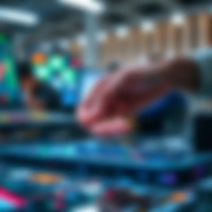 Conceptual graphic illustrating secure digital transactions and risk management in mobile trading apps for small investments