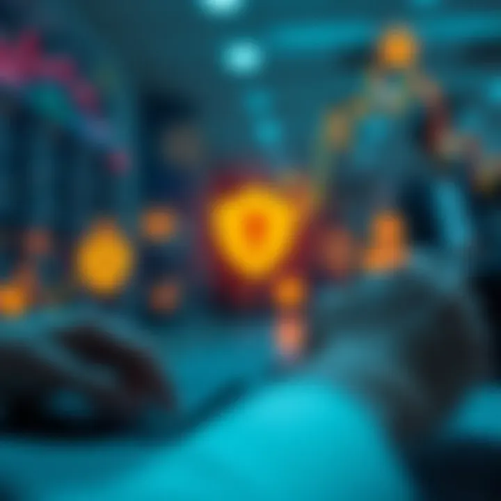 Secure digital trading platform illustrating data protection and customer support icons