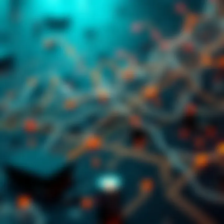 Conceptual graphic showing binary code streams flowing through electronic circuits illustrating digital communication