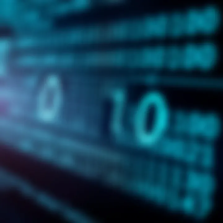 Diagram showing the structure of binary digits representing a decimal value
