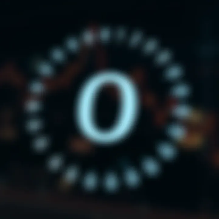 Diagram illustrating the binary numbering system with digits zero and one in a circular arrangement