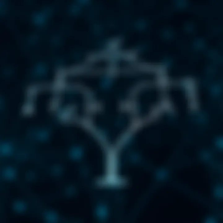 Diagram illustrating the structure of a binary tree with nodes and branches