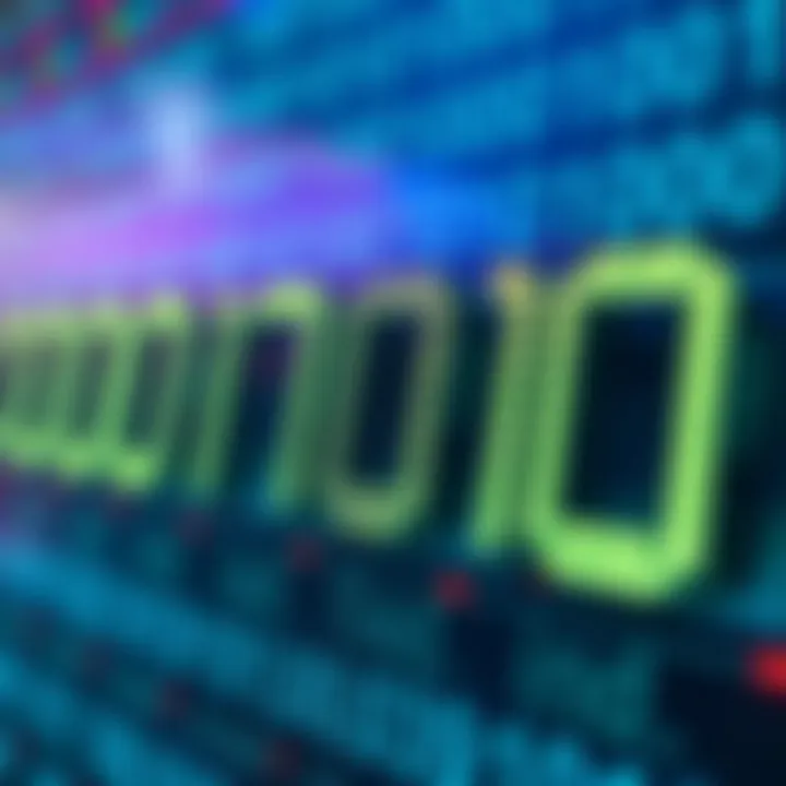 Visual representation of binary digits highlighting their positional values and significance in digital systems