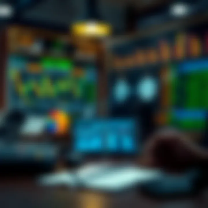 Diagram showing essential tools and strategies for intraday trading including charts, indicators, and risk management