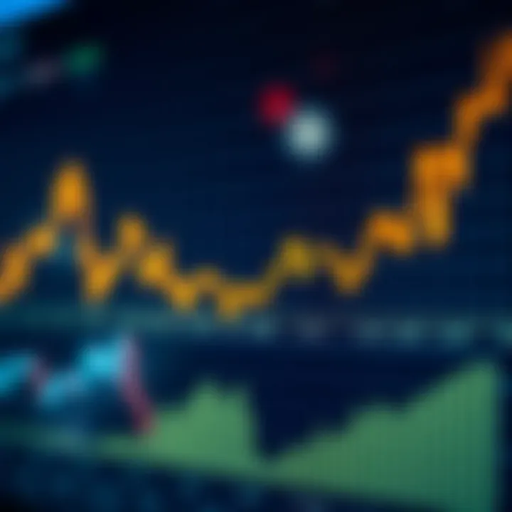 Graph showing currency exchange fluctuations over time