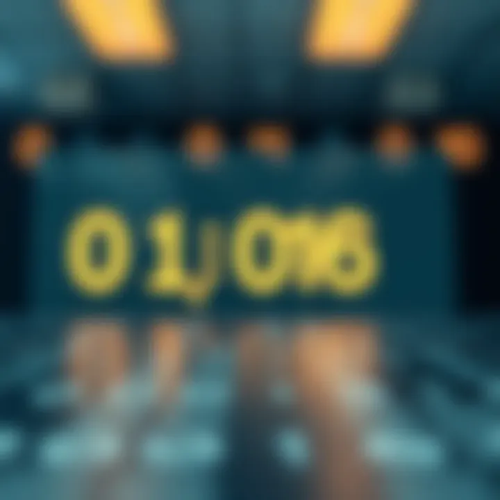 Illustration depicting the conversion of decimal numbers to binary code using division and remainders