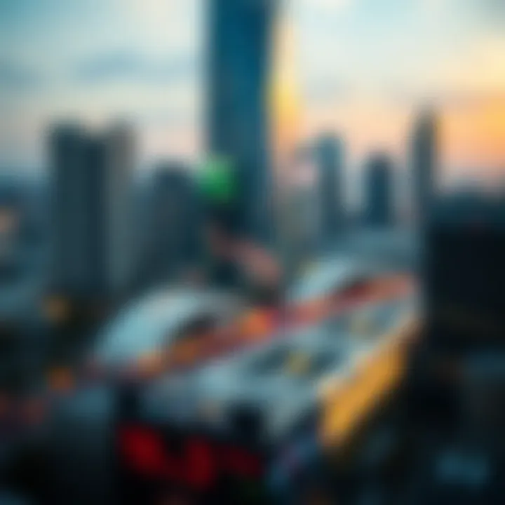 Illustration showing a bullish cup and handle chart pattern indicating potential upward price breakout