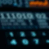 Digital calculator interface converting binary values into octal format