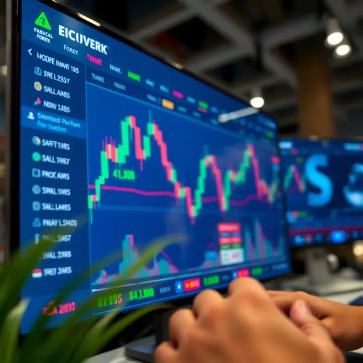 Secure Forex Trading Platform with Integrated Payment Solutions Secure online forex platform with icons representing safety features and local payment methods
