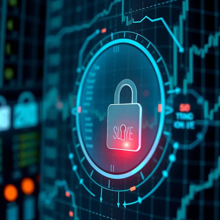 Secure digital padlock symbolizing safety and data protection in trading applications