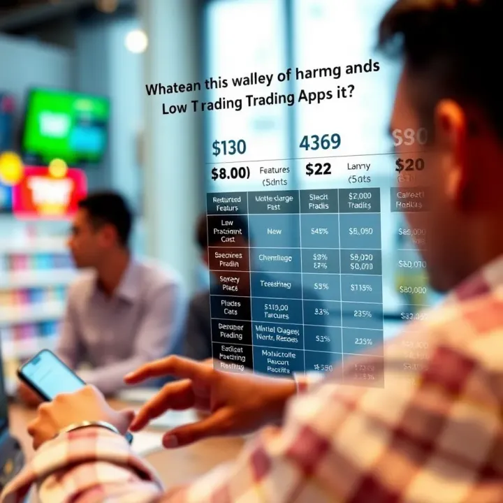 Comparison chart illustrating features and costs of popular trading apps available for Indian traders