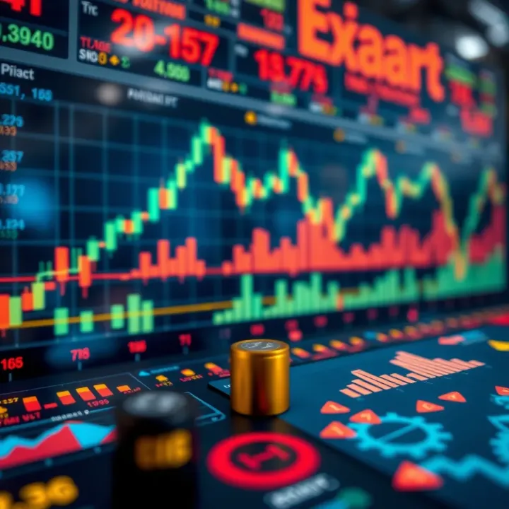 Visual representation of oil market dynamics with graphs and regulatory symbols