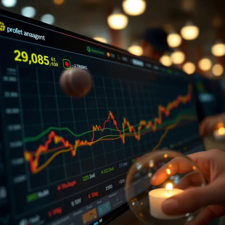 Graph showing profit and risk management strategies for cricket trading in India
