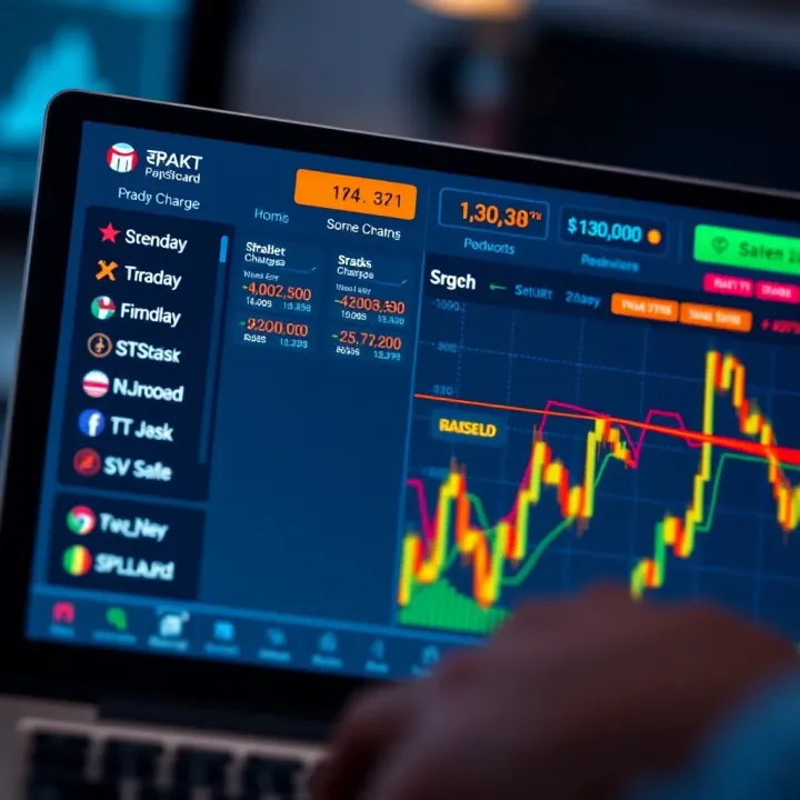 Comparing Brokerage Charges for Intraday Trading Sites Visual representation of various brokerage charges compared on a digital dashboard