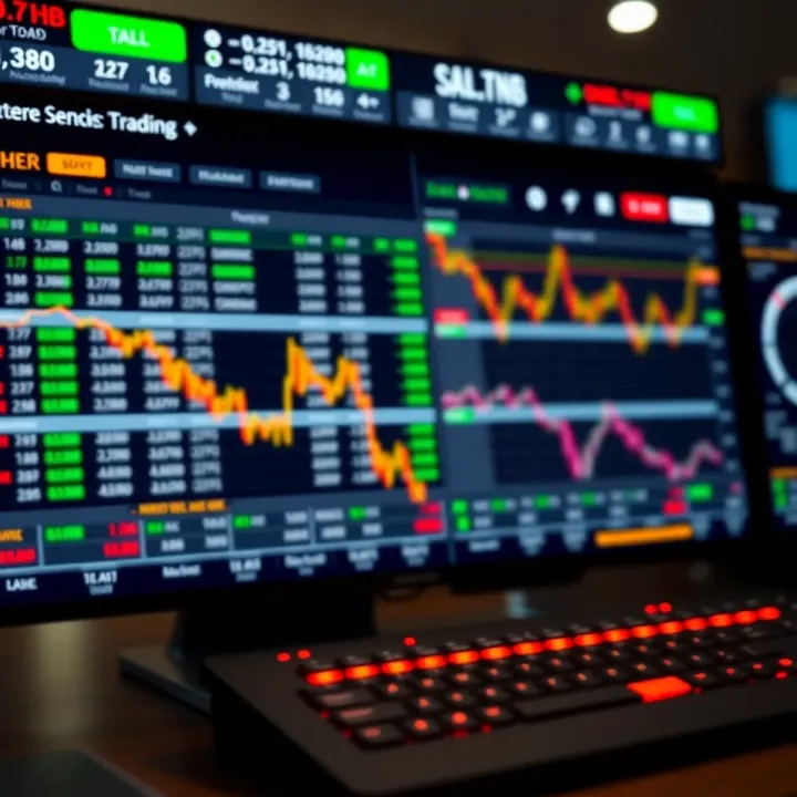 Dashboard displaying trading platform interface with order books and risk management tools