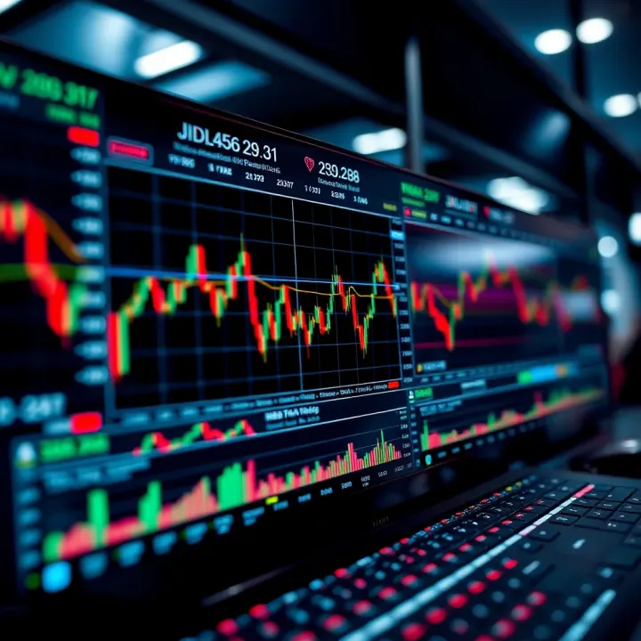 Interface showcasing advanced trading charts and real-time market data