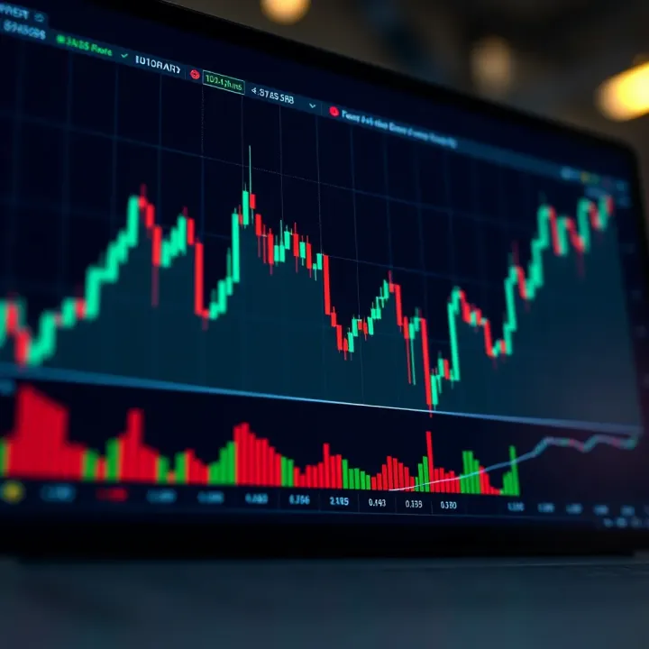 Chart displaying a bullish cup and handle pattern indicating potential upward market movement