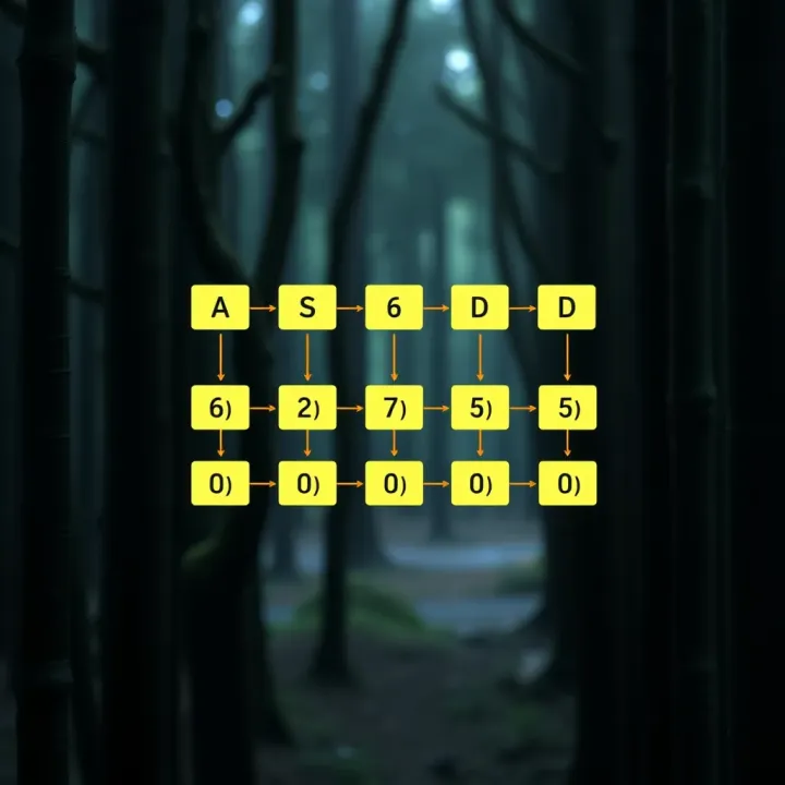 Illustration of different traversal orders in a binary search tree visually represented