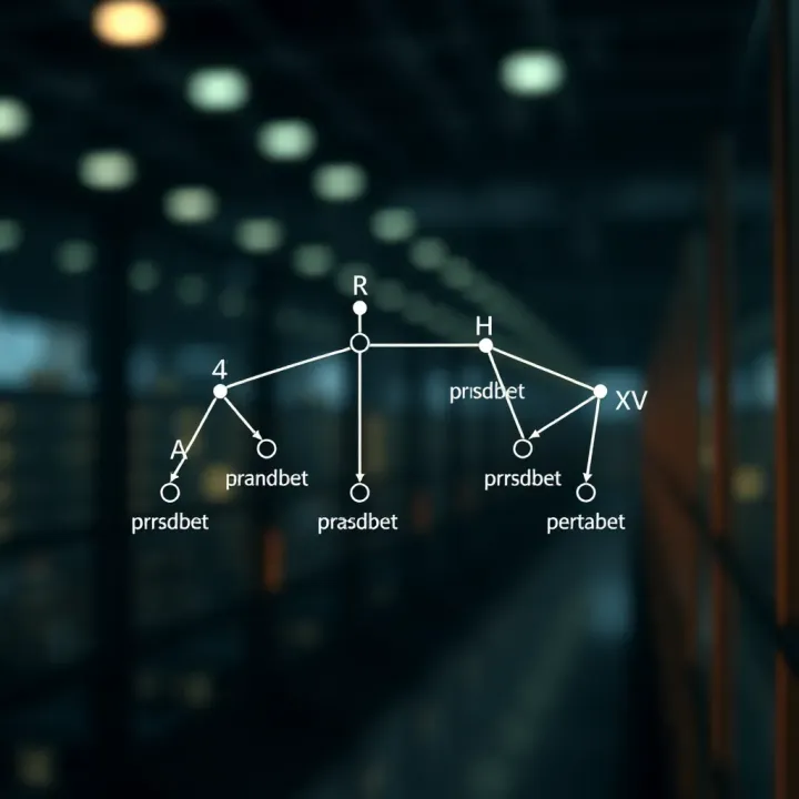 Diagram showing the structure of an optimal binary search tree with nodes and their associated probabilities