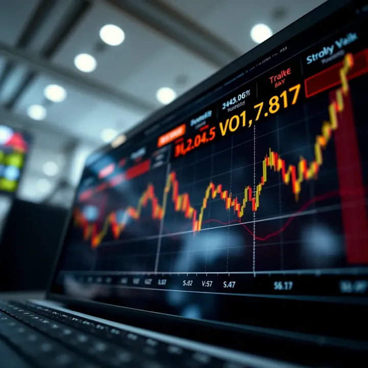 Graph showing stock price fluctuations emphasizing volatility in Indian markets