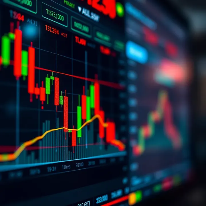 Chart showing bullish candlestick pattern indicating potential market rise