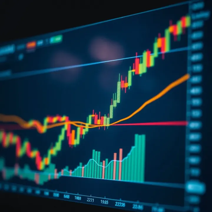 Chart depicting a bullish flag pattern indicating continuation of upward market trend