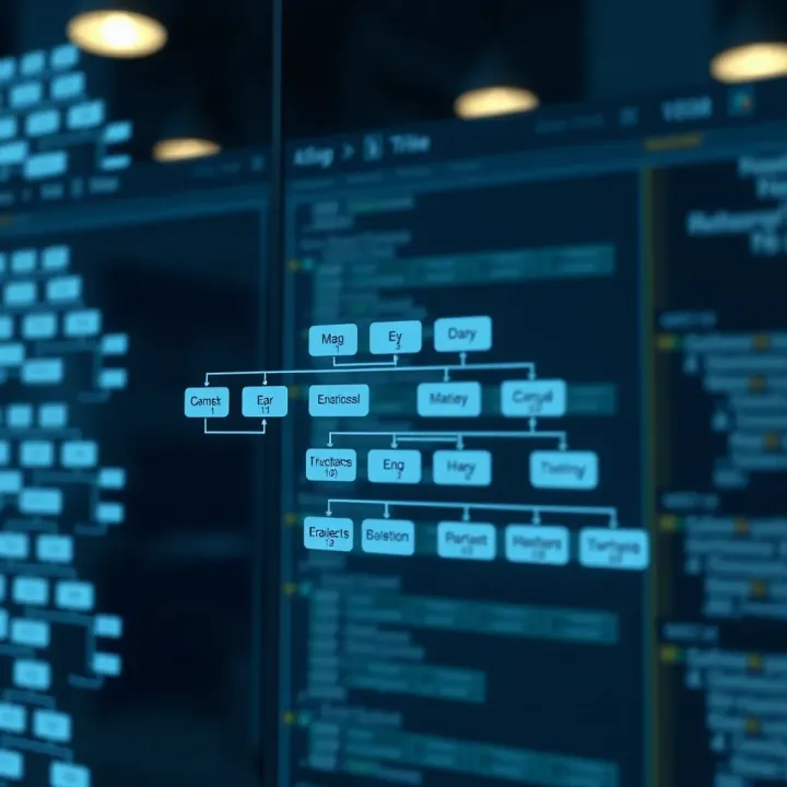Flowchart showing recursive method to identify the lowest common ancestor in a binary tree