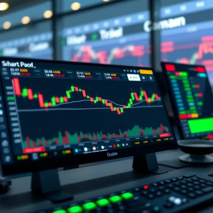Screenshot of a stock trading simulation platform interface showing portfolio and market data