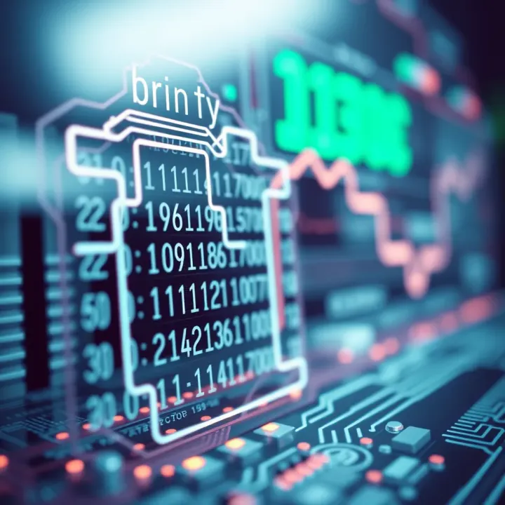 Binary Code Application in Digital Electronics Circuit schematic representing binary-coded data flow in a digital computing system