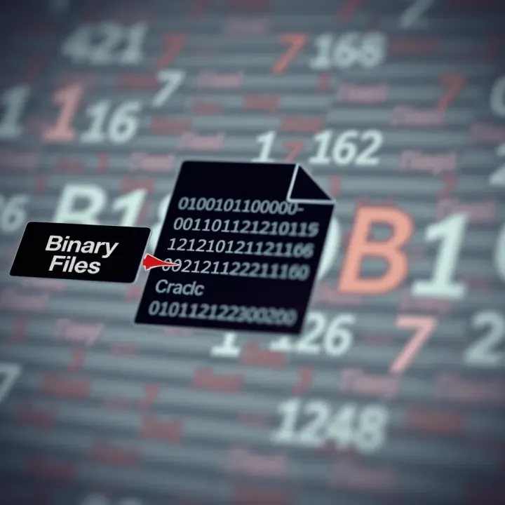 Diagram illustrating the structure and storage format of binary files in C programming