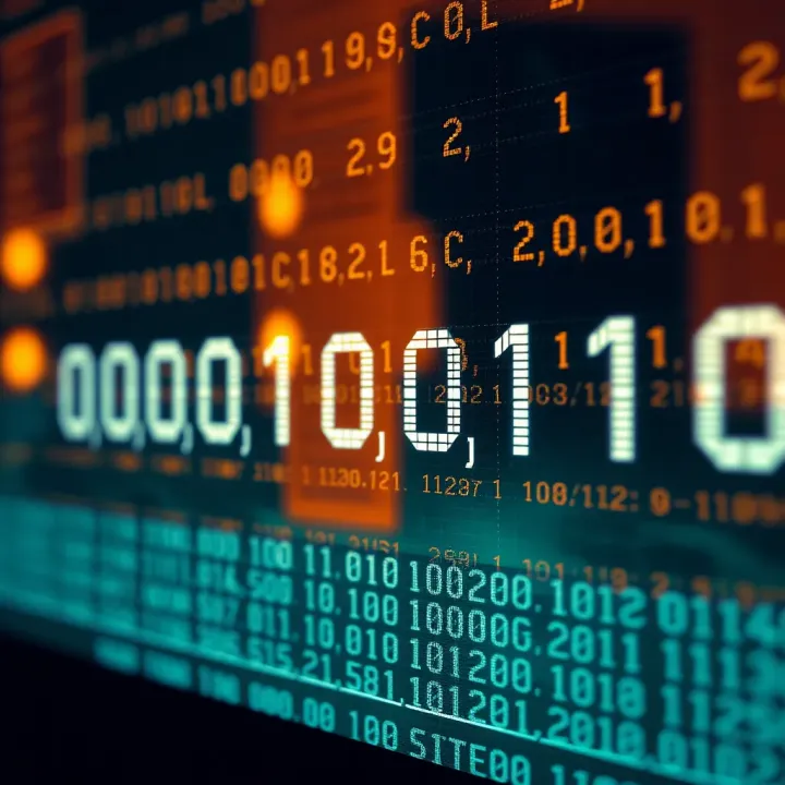 Illustration of binary arithmetic operations used in digital computing