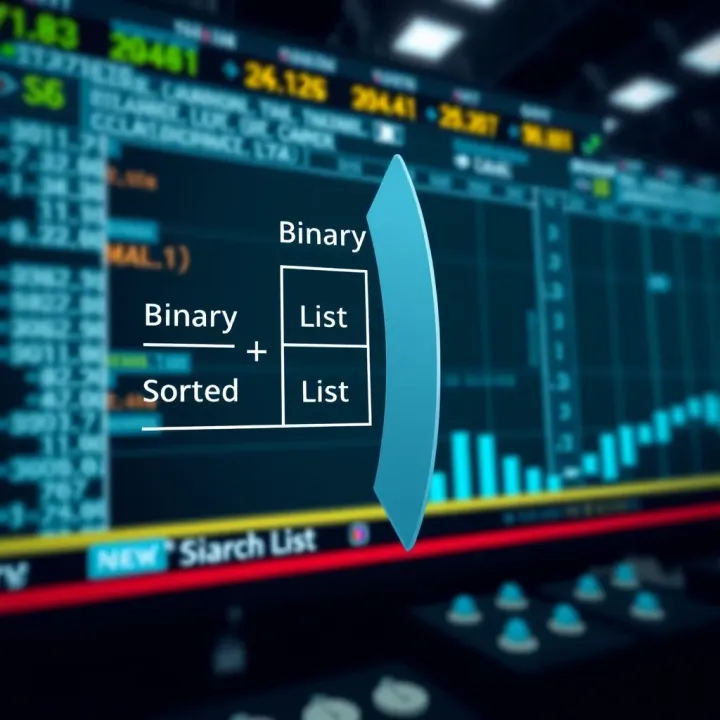 Diagram illustrating how binary search divides a sorted list to locate a target element